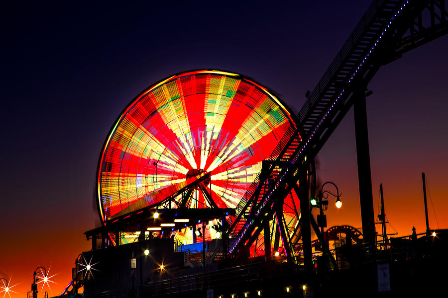 Ferris Wheel at Santa Monica Pier  Photograph by Mark Andrew Thomas