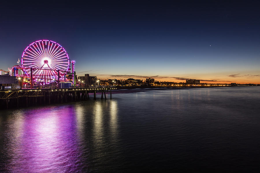 Santa Monica Pier Sunrise Photograph by John McGraw