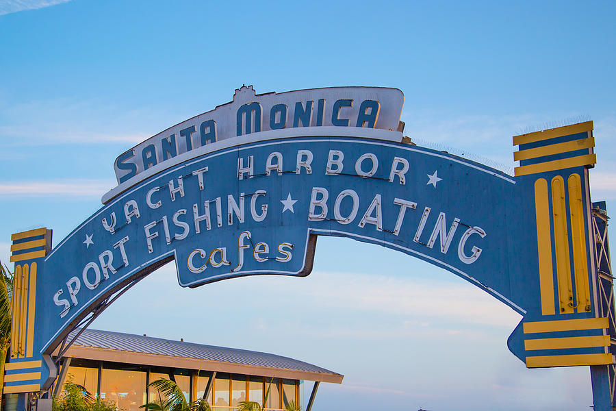 Santa Monica Sign Photograph by William Fovall - Fine Art America