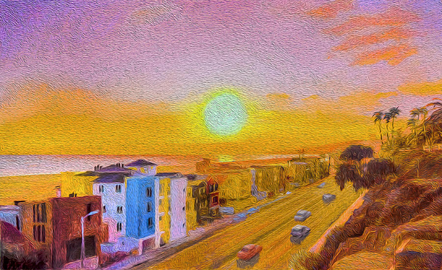 Santa Monica Sunset Digital Art by Judith Barath