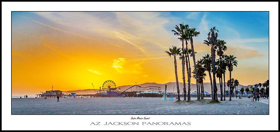Santa Monica Sunset Poster Print Photograph by Az Jackson