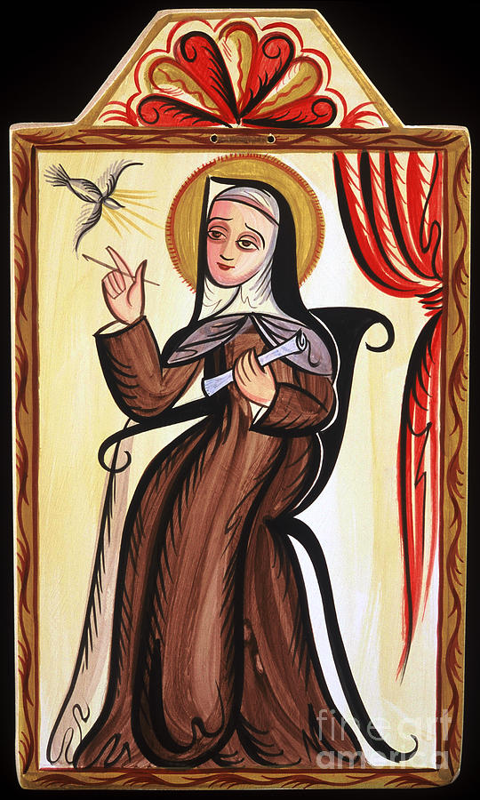 Santa Teresa de Avila - St. Teresa of Avila - AOTEA Painting by Br Arturo Olivas OFS