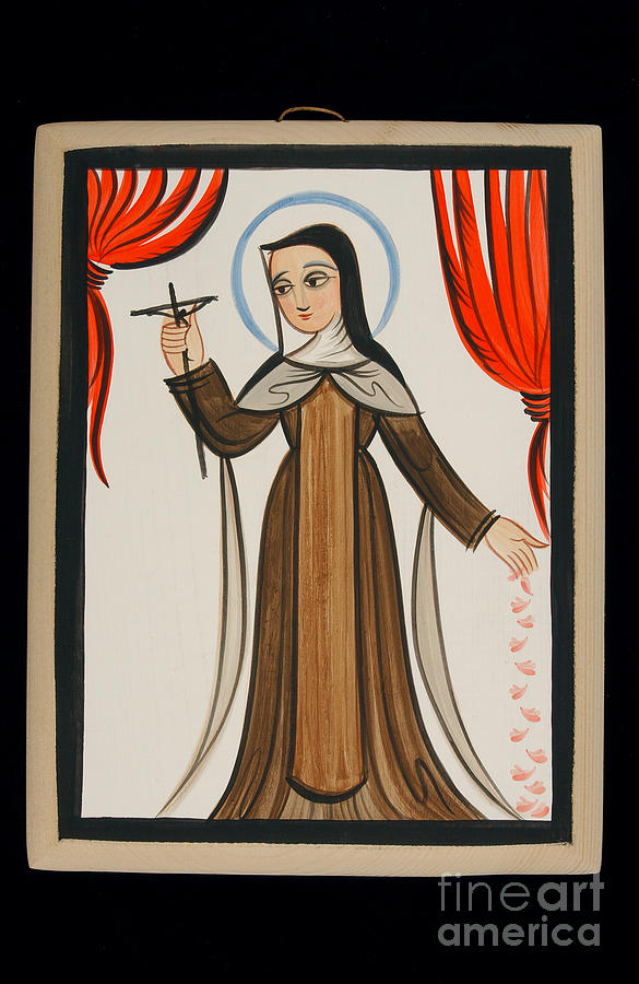 Santa Teresa de Lisieux - St. Therese of Lisieux - AOLIS Painting by Br Arturo Olivas OFS