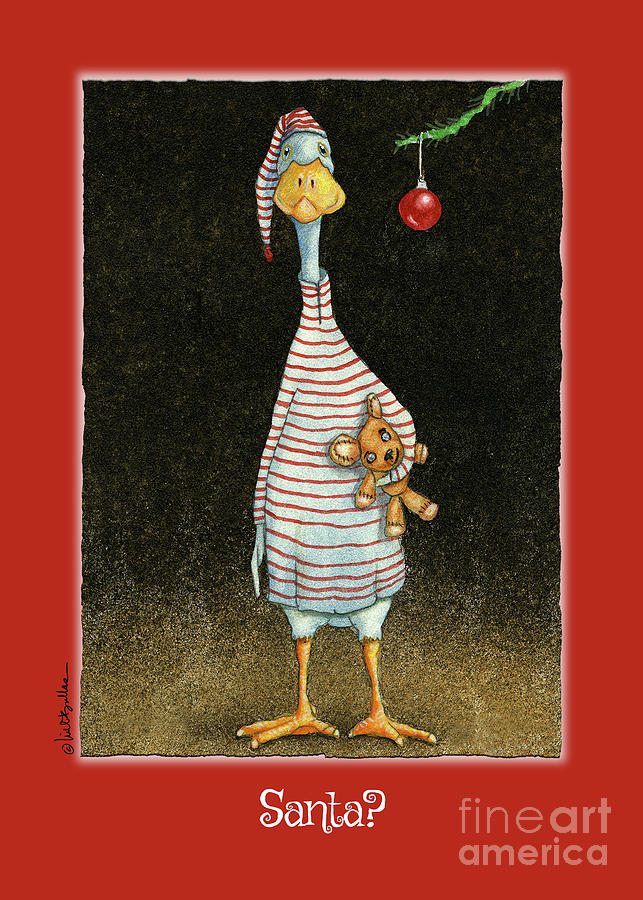 Duck Painting - Santa? by Will Bullas