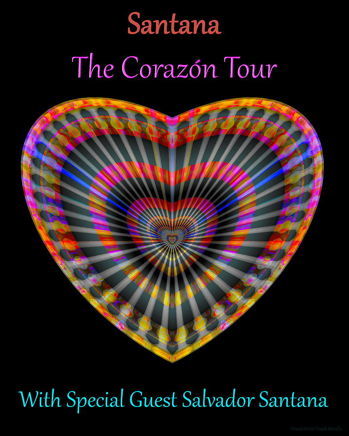 Santana The Corazon Tour Digital Art by Frank Bonilla