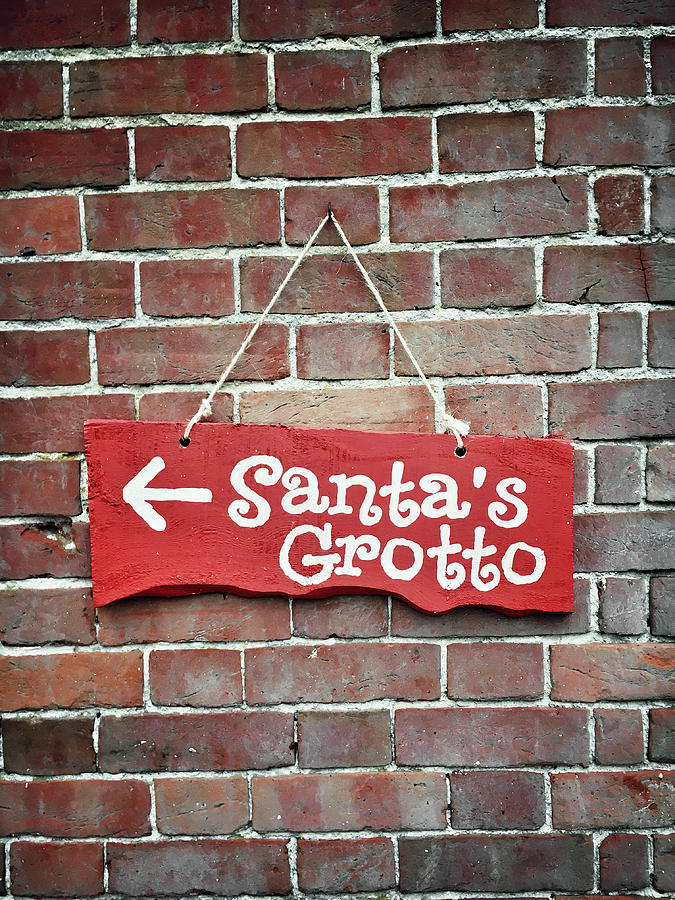 Santas grottos sign  Photograph by Tom Gowanlock