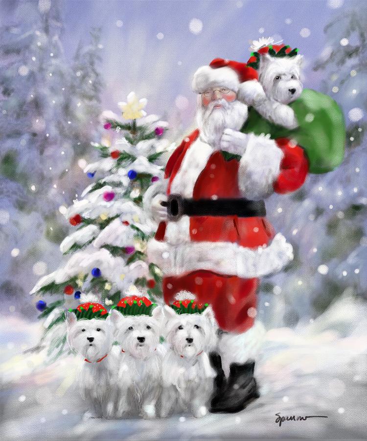 Christmas Digital Art - Santas Helpers by Mary Sparrow
