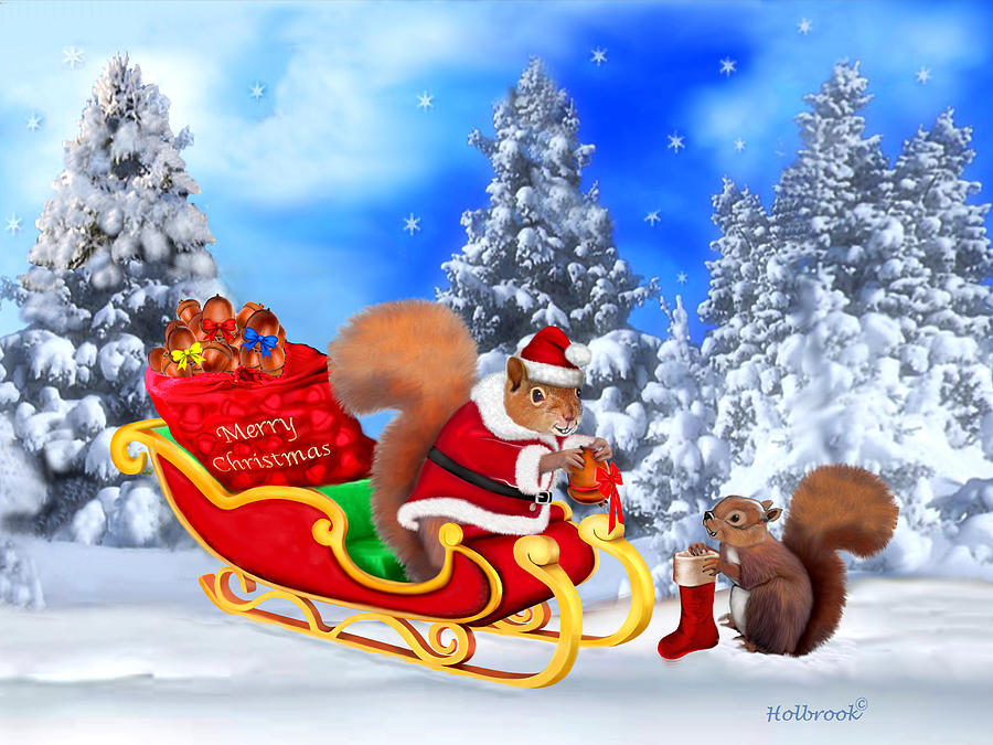 Santas Little Helper Digital Art by Glenn Holbrook