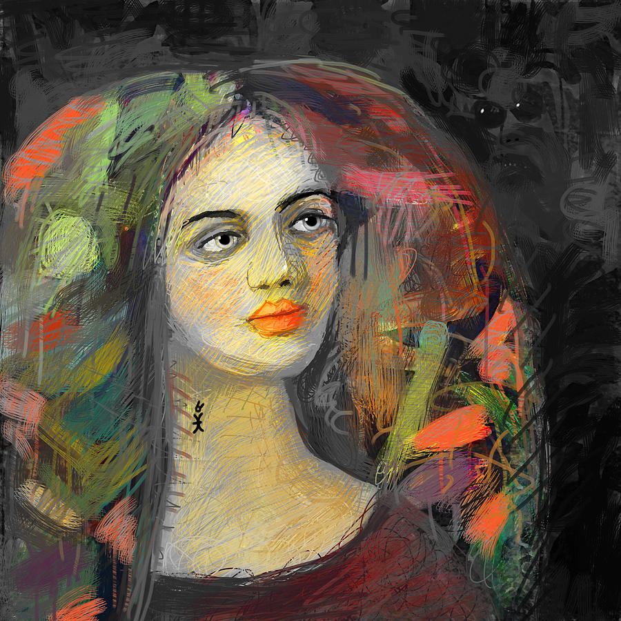 Santia the beautiful 1038 Painting by Maciej Mackiewicz - Pixels