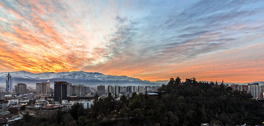 Chile Photograph - Santiago, Chile Sunrise by Bryan Toro Chile Photograph - Santiago, Chile Sunrise by Bryan Toro