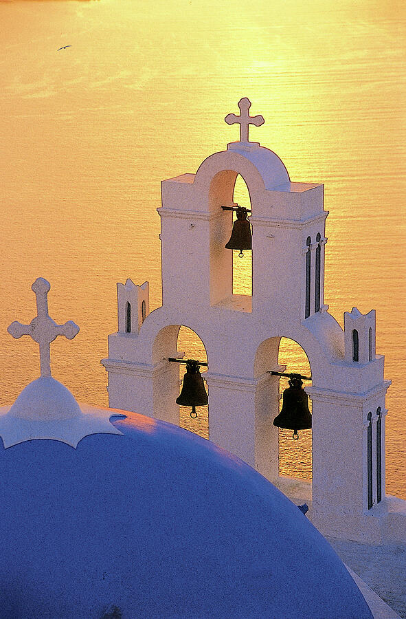 Sunset Photograph - Santorini 05 by Manolis Tsantakis