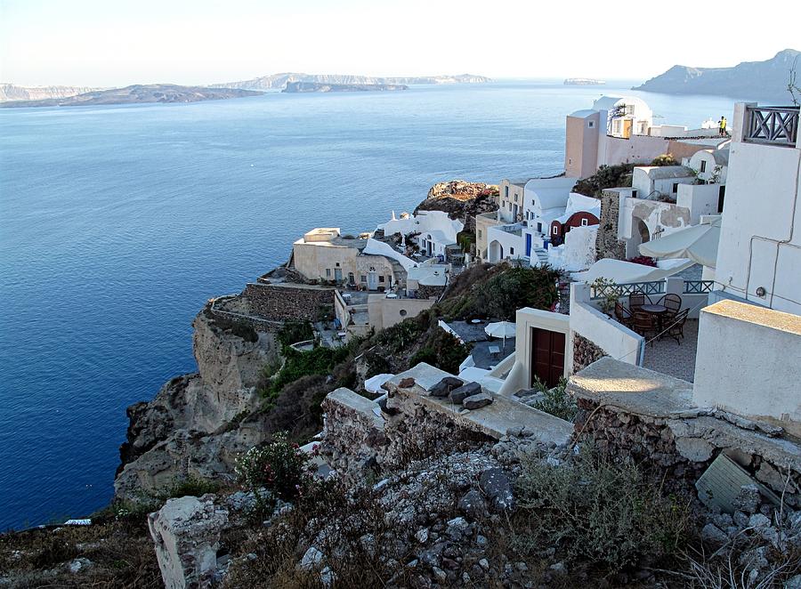 Santorini Cliff Top Homes Photograph by Martine Murphy
