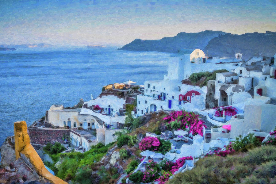 Santorini Greece DWP416136  Painting by Dean Wittle