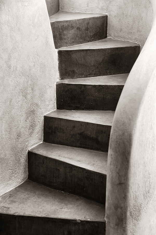 Greek Photograph - Santorini island stairs by Songquan Deng