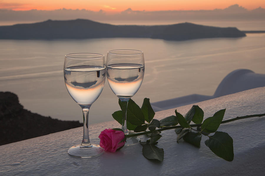 Santorini Romance Photograph by Jack Nevitt