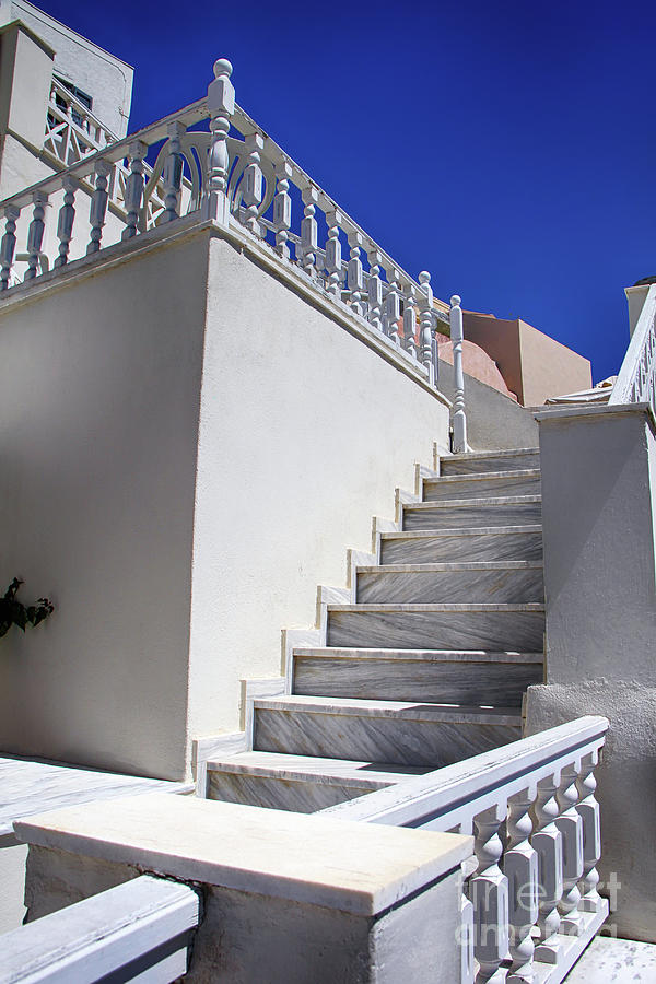 Santorini Stairway Photograph by Mariola Bitner