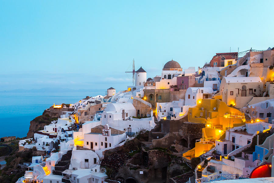 Santorini Sunrise Panoramic Photograph by Arturo Paulino - Pixels