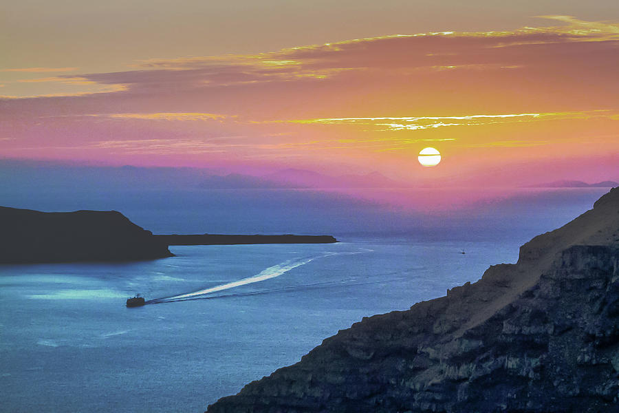 Santorini Sunset 1 Photograph by Rich Isaacman