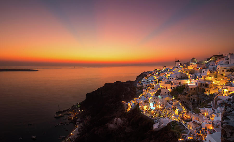 Santorini Sunset Photograph by Taylor Franta - Pixels