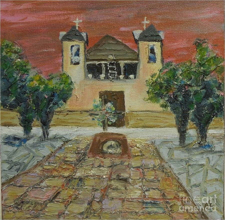 Santuario de Chimayo - SOLD Painting by Judith Espinoza