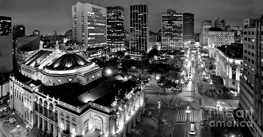 Sao Paulo Downtown - Viaduto do Cha and around Photograph by Carlos Alkmin