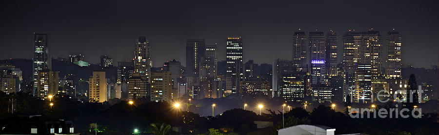 Skyline Photograph - Sao Paulo Skyline - Brooklin from Moema by Carlos Alkmin