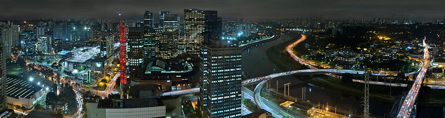 Architecture Photograph - Sao Paulo Skyline Modern Corporate Districts Brooklin Morumbi Chacara Santo Antonio by Carlos Alkmin