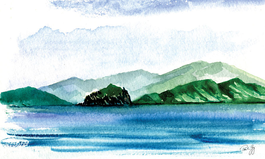 Sapphire Bay Painting by Paul Gaj