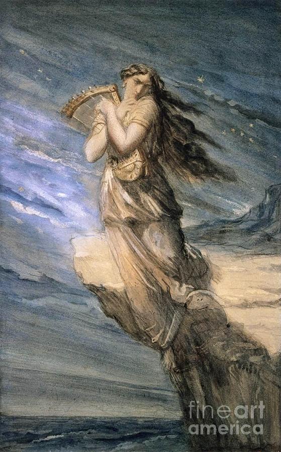Sappho Leaping into the Sea from the Leucadian  Painting by MotionAge Designs