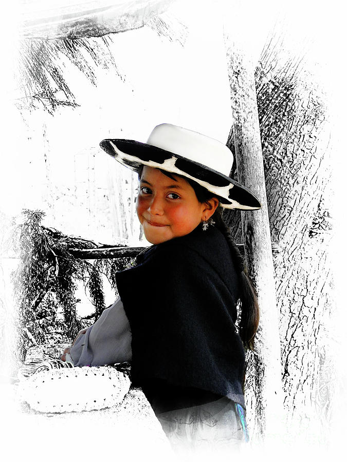Saraguro Kids 1028 Photograph by Al Bourassa