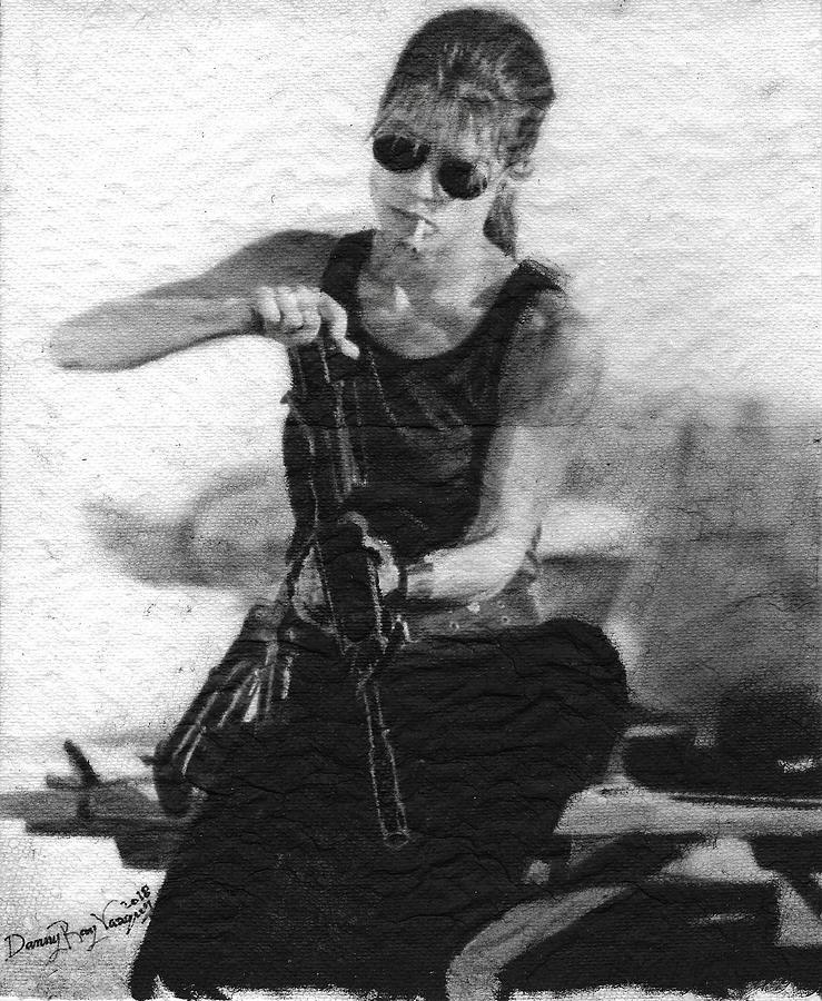 Sarah Connor Mixed Media - Sarah Connor by Danny Ray Vasquez Sarah Connor Mixed Media - Sarah Connor by Danny Ray Vasquez