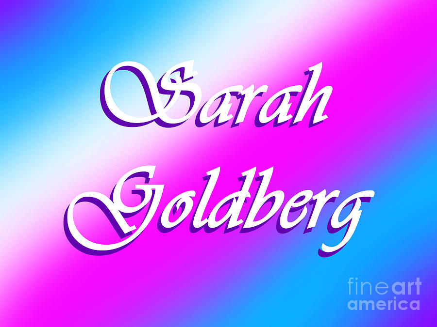 Sarah Goldberg Name Sunrise 1 Digital Art By Sofia Metal Queen