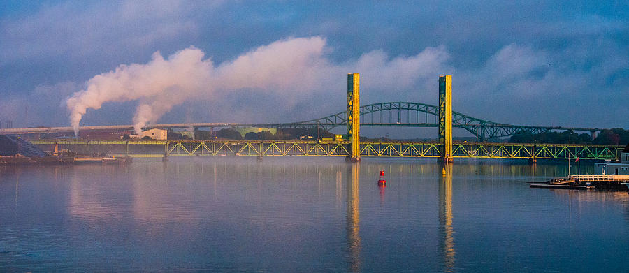 Sarah Long Bridge at Dawn Photograph by Thomas Lavoie