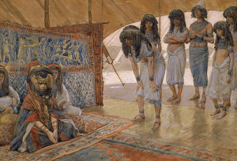 Sarai Is Taken to Pharaohs Palace Painting by James Tissot
