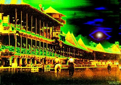 Horse Racing Digital Art - Saratoga Sky by Gary Rogers Horse Racing Digital Art - Saratoga Sky by Gary Rogers