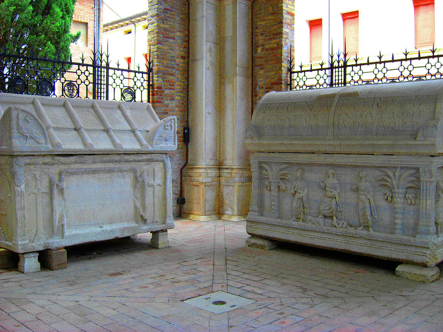 Sarcophagi at Dantes Tomb Photograph by Deborah Smolinske