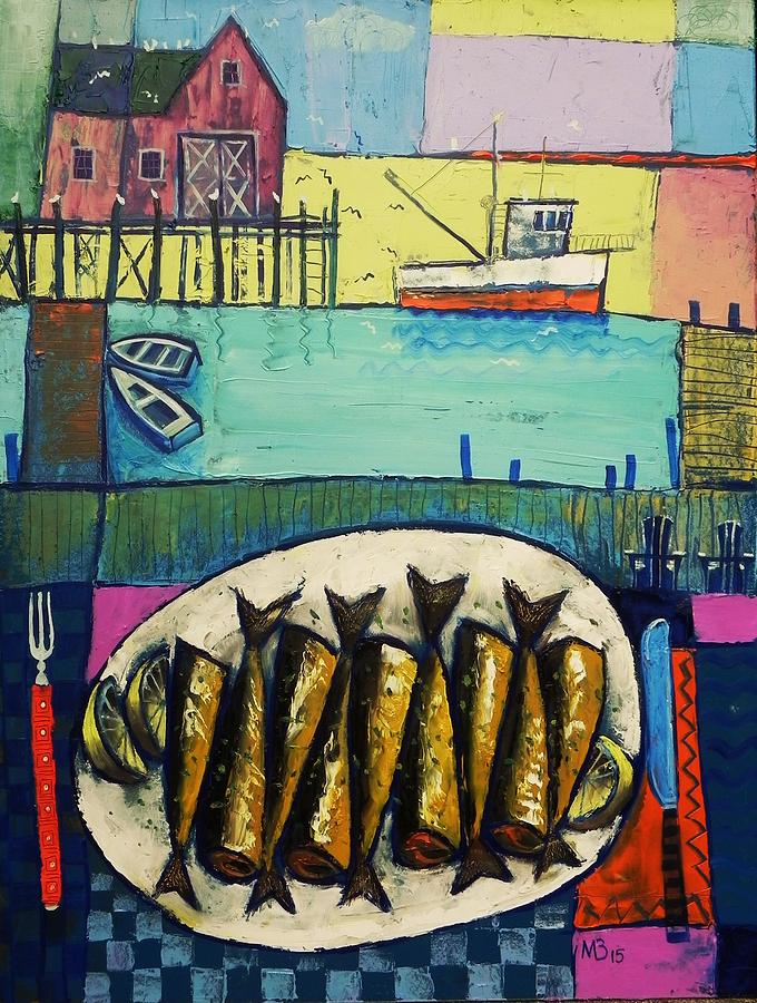 Sardines Painting by Mikhail Zarovny