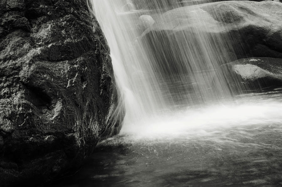 Saree Ella Water Cascade. Black and White Photograph by Jenny Rainbow