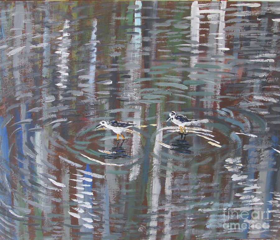 Sariska Pond Painting by Jennylynd James