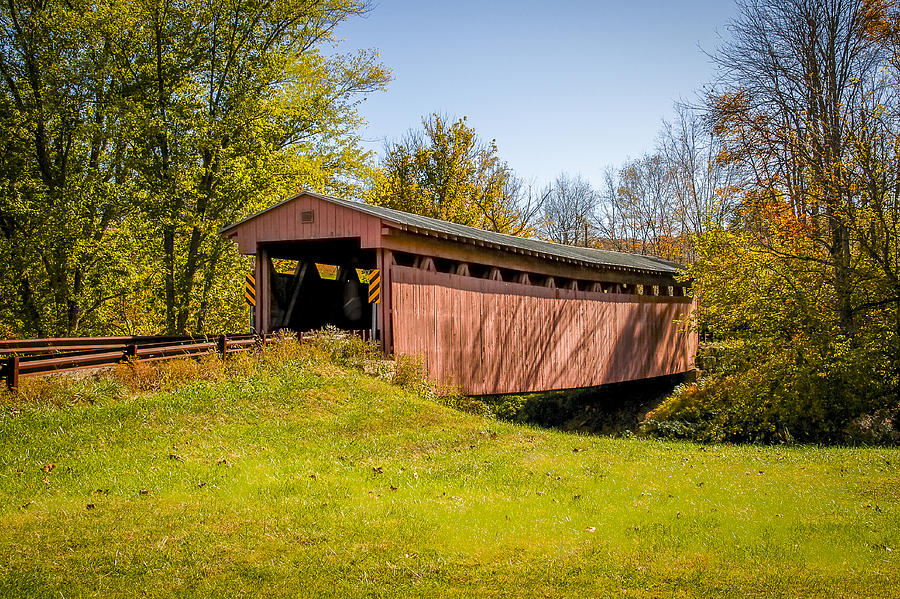Sarvis Fork or Sandyville Covered Bridge Photograph by Jack R Perry