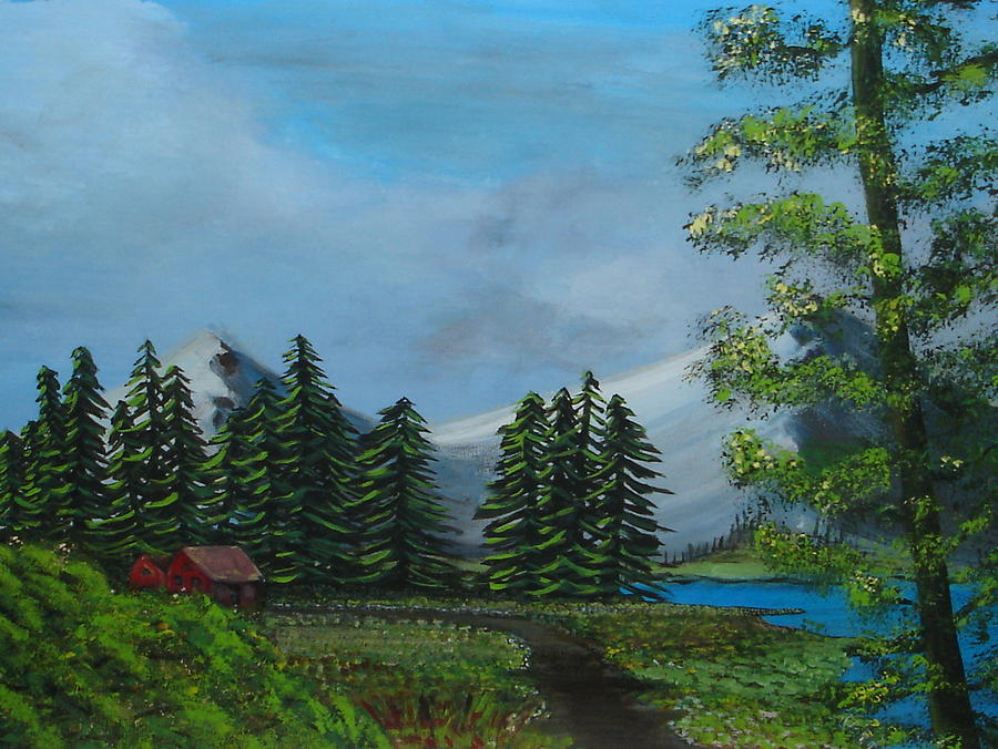 Mountain Painting - Saskatchewan by Lessandra Grimley
