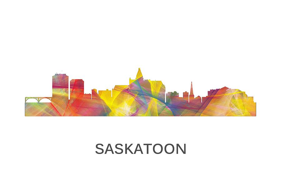 Saskatoon Sask.Skyline Digital Art by Marlene Watson