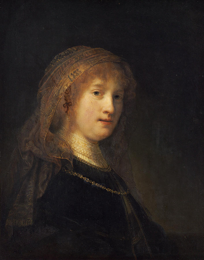 Saskia van Uylenburgh, the Wife of the Artist Painting by Rembrandt