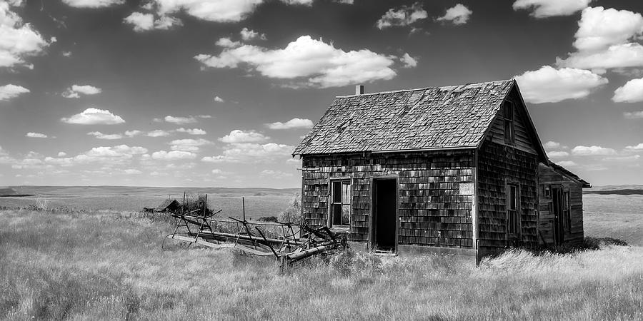 Saskatchewan Homestead Black and White Photograph by Matt Hammerstein