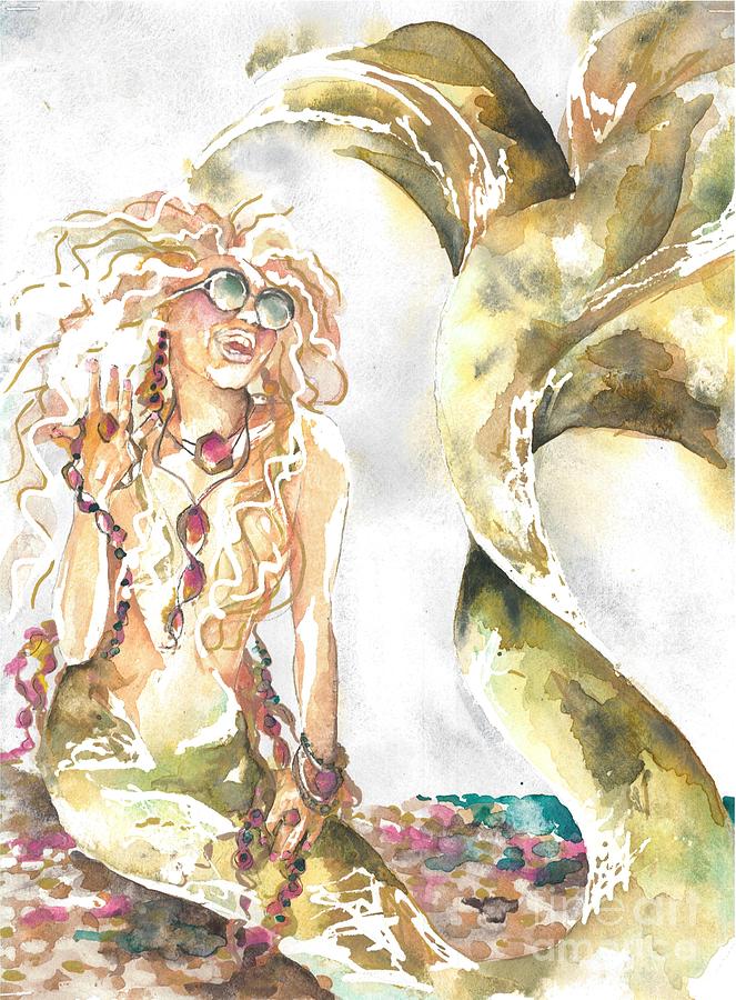 Sassy Mermaid Painting by Norah Daily