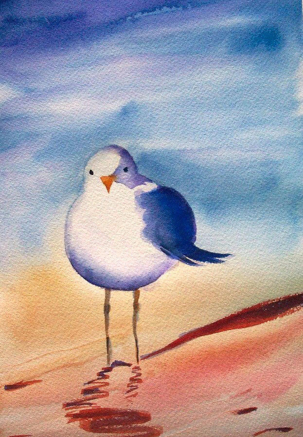 Seagull Painting - Sassy Seagull by Ruth Bevan