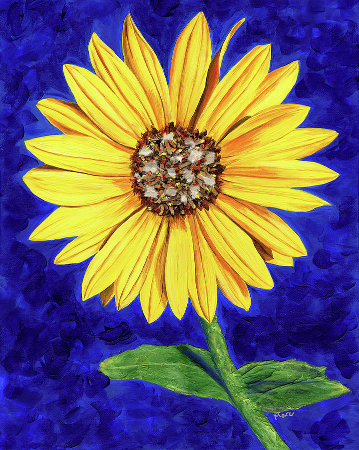 Sassy Sunflower Mixed Media by Mary Anne Hjelmfelt