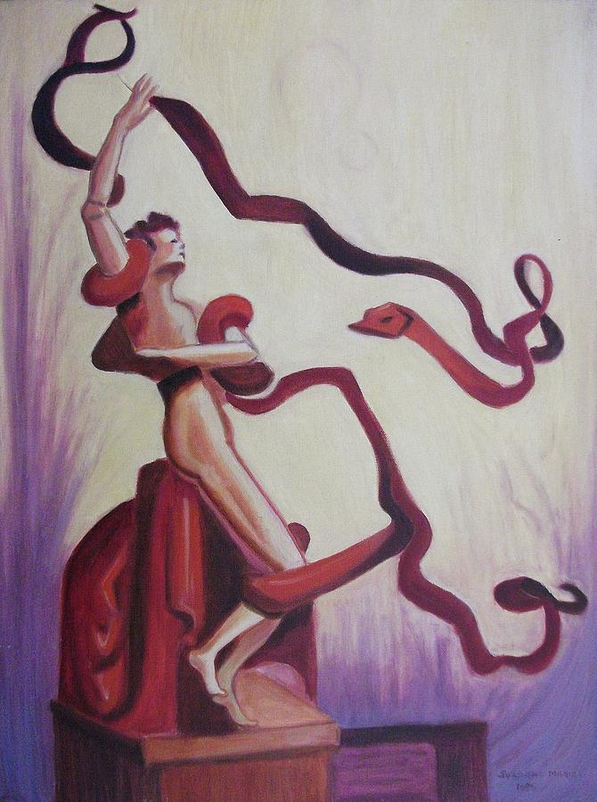 Snake Painting - Satans Trap by Suzanne  Marie Leclair