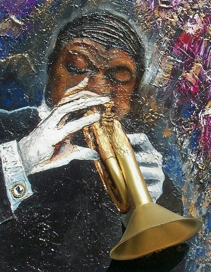 Jazz Painting - Satchmo by Arthur Covington