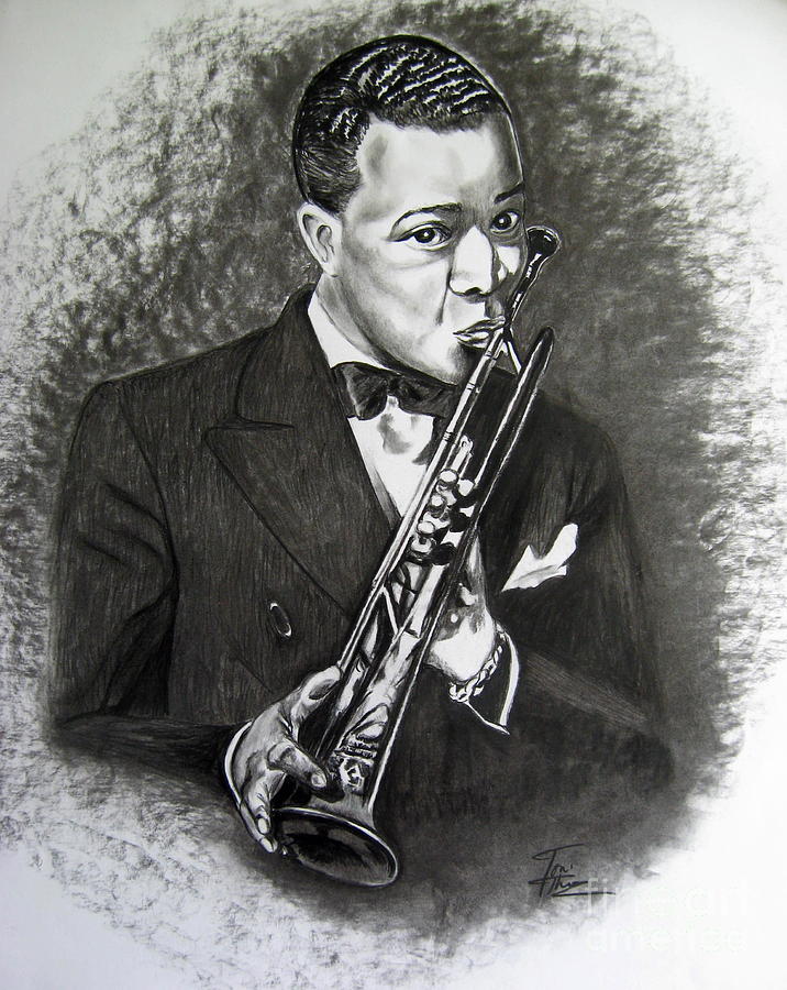 Satchmo Drawing by Toni Thorne